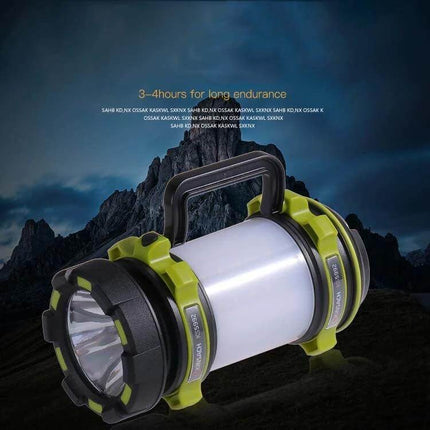 KINSACH Portable LED Searchlight for Outdoor Camping - compact rechargeable 2600mAh ABS searchlight for tents, fishing, boats and emergency use