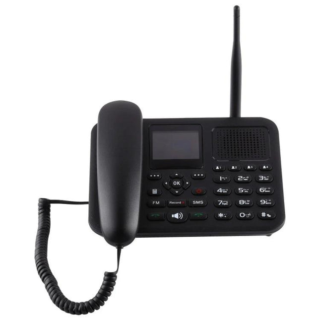 The ZT9000 Phone for Daily Business Communication Needs - black wireless GSM desk phone with dual-SIM support and antenna