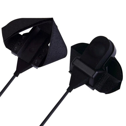 Motorcycle Helmet Headset with PTT for Two-Way Radios — helmet-mounted push-to-talk headset with Velcro straps for hands-free radio communication
