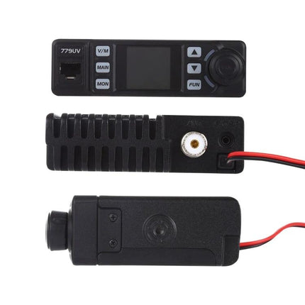 AnyTone Dual-Band Mobile Radio for Vehicle Communication compact vehicle-mounted VHF UHF transceiver with control head and power cable