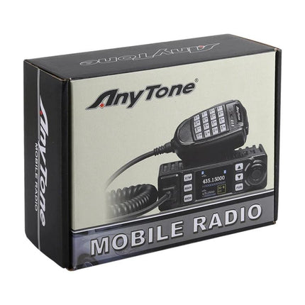 AnyTone Dual-Band Mobile Radio for Vehicle Communication - boxed mobile radio with handset and display