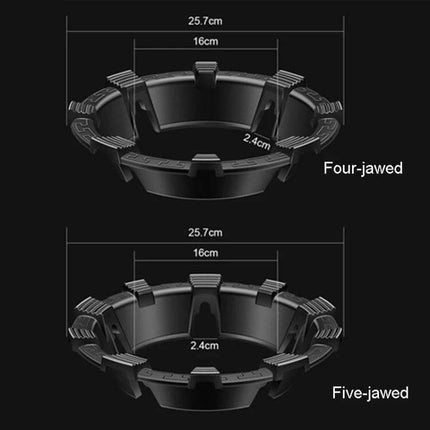 Kacheeg Gas Stove Windscreen Cover For Safe Non-Slip Cooking four-jawed and five-jawed cast iron stove windscreen with dimensions 25.7cm/16cm/2.4cm