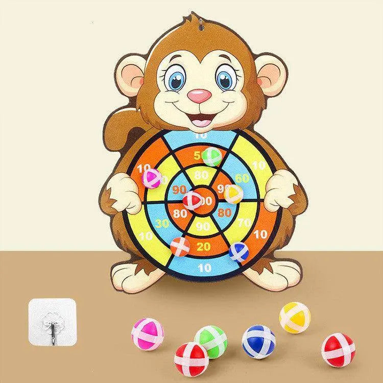 Kids' Velvety Sticky Dart Board - Fun Cartoon Designs for Play 