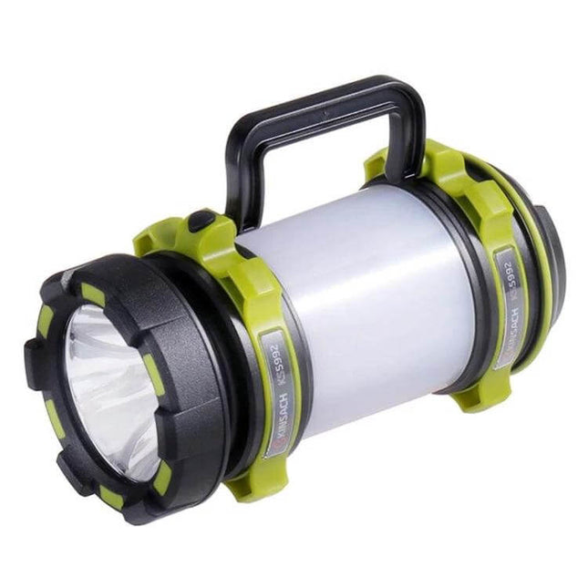 KINSACH Portable LED Searchlight for Outdoor Camping - compact rechargeable ABS searchlight with handle, 2600mAh battery for camping, fishing, emergencies