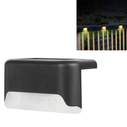 Solar Staircase Light For Outdoors Warm White Stairs Garden brown ABS IP65 solar step light illuminating deck edge at night