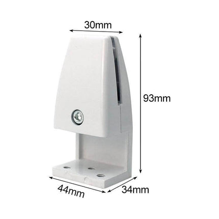 L Shape Aluminum Desk Screen Clip White For Office Desk - white aluminum L-shape clip with dimensions 93x44x30mm for mounting desk privacy screens