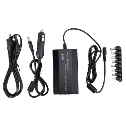 Universal 100W Laptop Charger with Car Adapter and Plugs