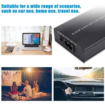 Universal 100W Laptop Charger with Car Adapter and Plugs