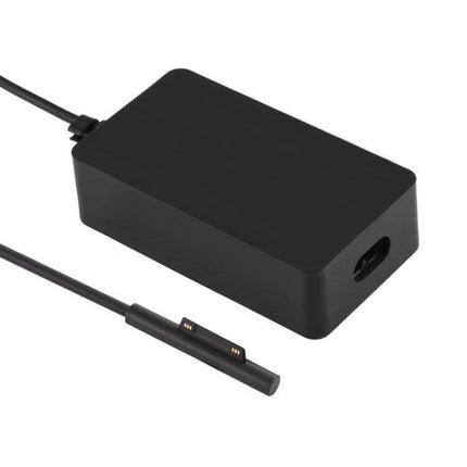 AC Power Adapter for Microsoft Surface Laptops and Tablets – compact black travel charger with magnetic Surface connector