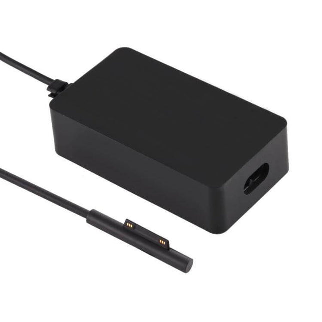 AC Power Adapter for Microsoft Surface Laptops and Tablets – compact black travel charger with magnetic Surface connector