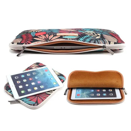 Lisen 10-Inch Sleeve Case with Colorful Leaves for Tablets
