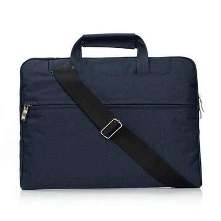 Versatile Protective Bag for 11.6 Inch Laptops and Tablets - navy carry case with shoulder strap and top handle