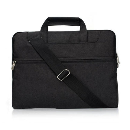 Protective Laptop Bag for 13.3 Inch Devices and Tablets in black one-shoulder design with zip pocket and padded handle