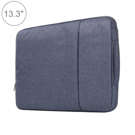 Universal Soft Denim Laptop Pouch for 13.3-Inch Devices in Purple - slim protective sleeve for students and commuters
