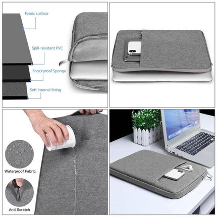 Universal Soft Denim Laptop Pouch for 13.3-Inch Devices in Purple - protective denim sleeve with waterproof fabric and front pocket