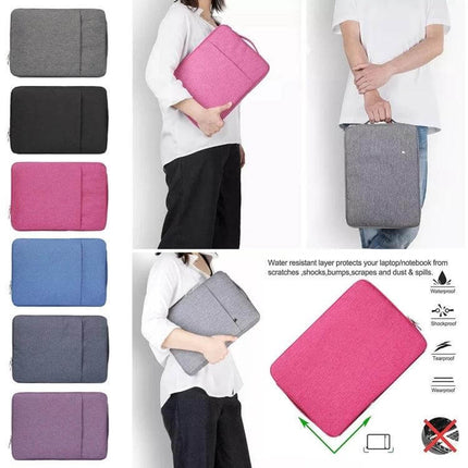 Soft Protective Laptop Case for 15.4 Inch Laptops in Various Colors - soft flannelette sleeve for students commuters professionals, multiple color options