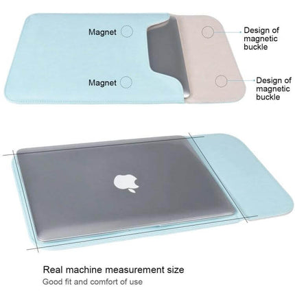 13.3 Inch Laptop Case with Versatile Mouse Pad Function showing magnetic buckle closure and snug fit for travel and meetings