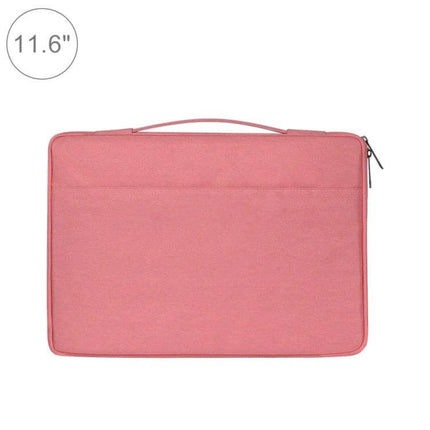11.6 Inch Laptop Bag for Daily Carry and Essentials in pink, wear-resistant fabric sleeve with handle and front pocket