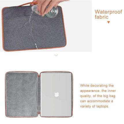 Spacious 13.3 Inch Laptop Bag for Everyday Essentials and Travel showing waterproof fabric and padded interior for 13.3-inch laptops