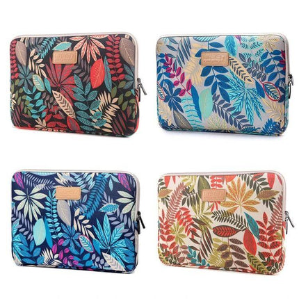 Lisen 7-Inch Sleeve Case with Colorful Leaves Design, four travel tablet sleeves in assorted colorful leaf patterns