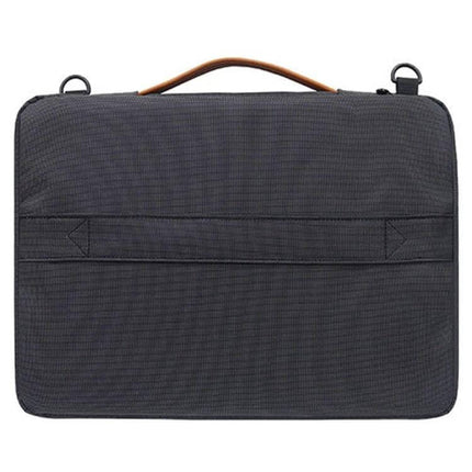 Waterproof Nylon Laptop Bag for 15.6-Inch Laptops with Trolley Strap - black nylon case with trolley strap and top handle