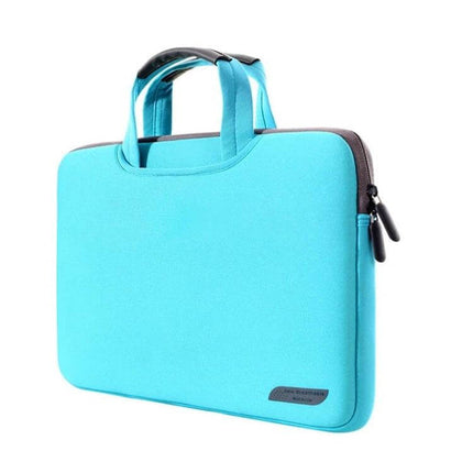 12-Inch Laptop Sleeve Bag for Everyday Portable Protection in turquoise neoprene with handle and zipper
