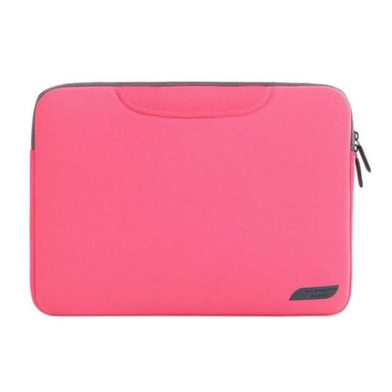12-Inch Laptop Sleeve Bag for Everyday Portable Protection in pink neoprene with zipper and cushioned padding