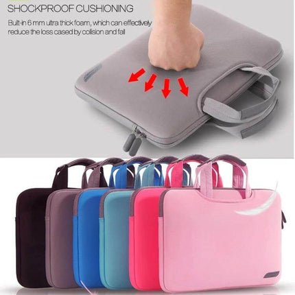 12-Inch Laptop Sleeve Bag for Everyday Portable Protection showcasing shockproof cushioning, padded handles and multiple color options for commuting and travel