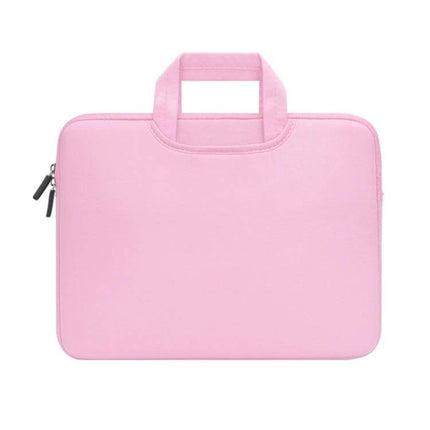 13.3 Inch Air Permeable Protective Sleeve for Laptops and MacBooks - pink carrying sleeve with handles and zipper, breathable protection for commuting