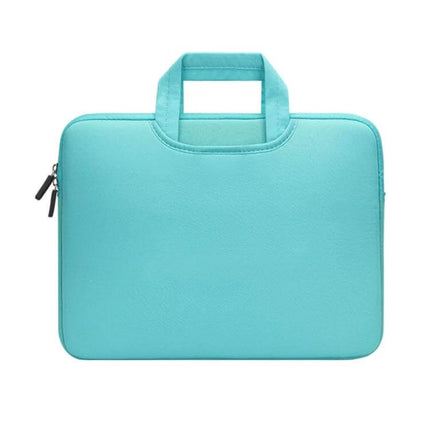 13.3 Inch Air Permeable Protective Sleeve for Laptops and MacBooks in turquoise with handle and zipper, lightweight breathable laptop sleeve for commuting