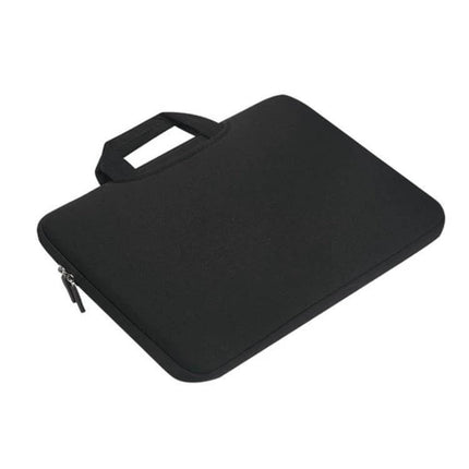 13.3 Inch Air Permeable Protective Sleeve for Laptops and MacBooks in black with zipper and handle, lightweight heat-managing laptop sleeve
