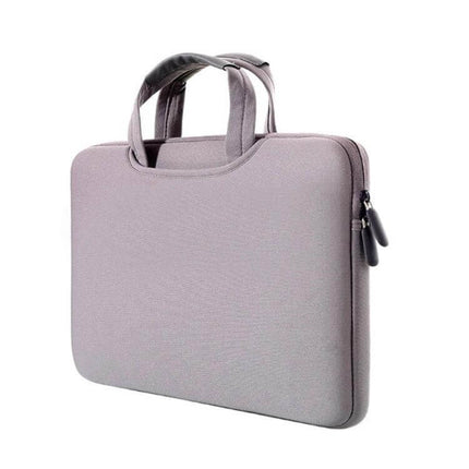 Portable Sleeve Bag for 15.4 Inch Laptops with Air Permeability - lightweight grey sleeve with hidden handle and external pocket