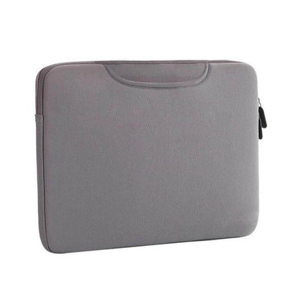 Portable Sleeve Bag for 15.4 Inch Laptops with Air Permeability - grey lightweight neoprene sleeve with hidden handle and external pocket