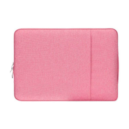POFOKO Denim Business Laptop Bag for 12.5-13 Inch Laptops pink denim sleeve with retractable handle and double storage compartments