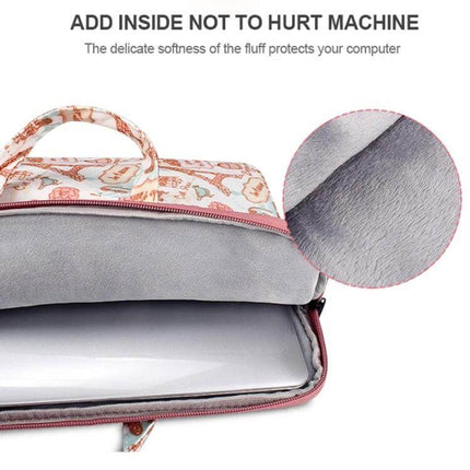 Canvas Waterproof Laptop Bag for 13.3 Inch Devices with soft plush interior, zipper closure and protective cushioning for commuter use