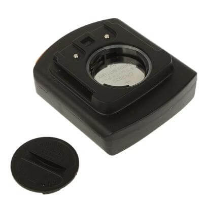 LCD Bicycle Speedometer For Daily Cycling With Easy Read Display plastic housing with battery compartment and mounting plate