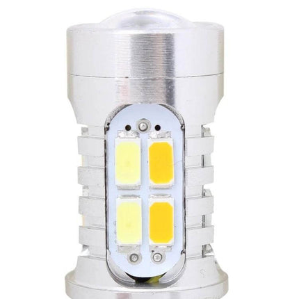 LED Car Brake Light Bulb, Yellow and White for Parking and Signals compact dual-color LED parking and signal replacement bulb