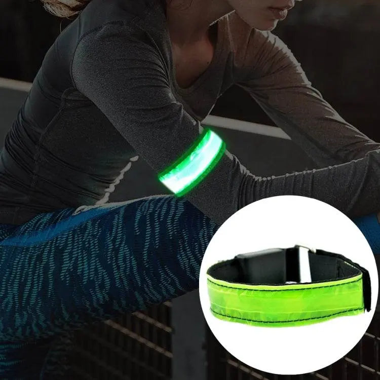 LED Flash Safety Reflective Nylon Light Rechargeable Sports Wrist Belt, Rechargeable Green, Rechargeable Blue, Rechargeable Red, Rechargeable Yellow