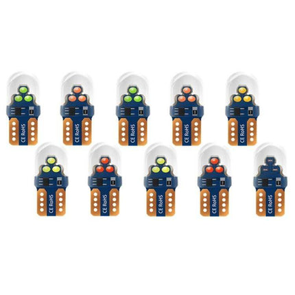 LED License Plate Light For Cars 10 Pack Easy Install compact T104 plug 12V DC 10-pack replacement bulbs