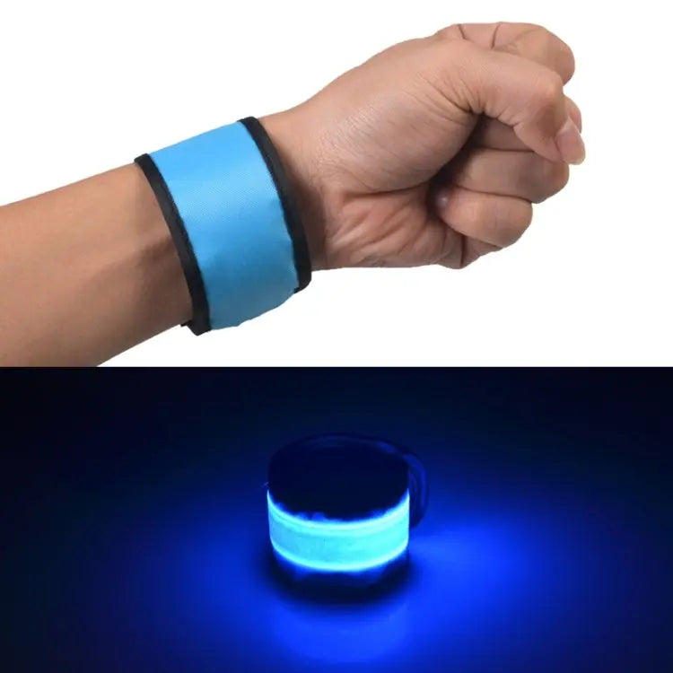 LED Luminous Slap Pat Circle Outdoors Sports Wristband 26x4cm 