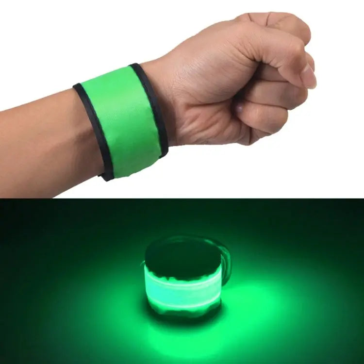 LED Luminous Slap Pat Circle Outdoors Sports Wristband 26x4cm 