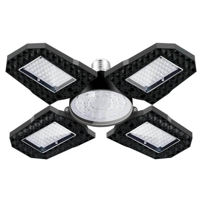 LED Plant Lamp Full Spectrum Grow Light For Indoor Plants - 4-panel adjustable 100W-150W LED grow light with red and blue diodes for seed starting and herbs