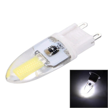 Dimmable Light Bulb for Everyday Home and Office Use - clear G9 LED bulb showing LED chip and connector for home office and living area lighting