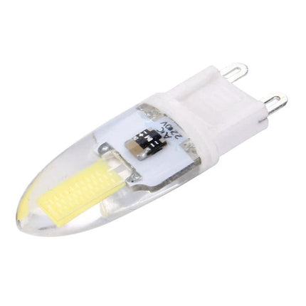 Dimmable Light Bulb for Everyday Home and Office Use - clear G9 LED bulb showing LED filament and two-pin base for adjustable brightness