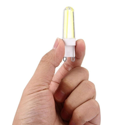 Dimmable LED Bulb Suitable for Home Halls and Living Areas — hand holding G9-style LED bulb for living room and hall lighting