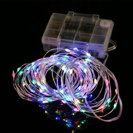 Battery-Operated Fairy String Lights With Remote Control Color Changing