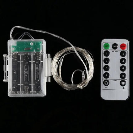 Battery-Operated Fairy String Lights With Remote Control Color Changing