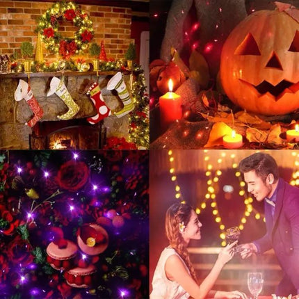Battery-Operated Fairy String Lights With Remote Control Color Changing