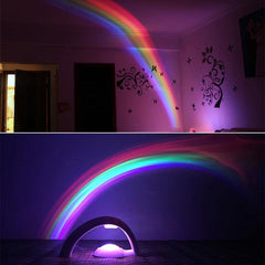 Enchanting Rainbow LED Night Light Projector for a Romantic Ambiance