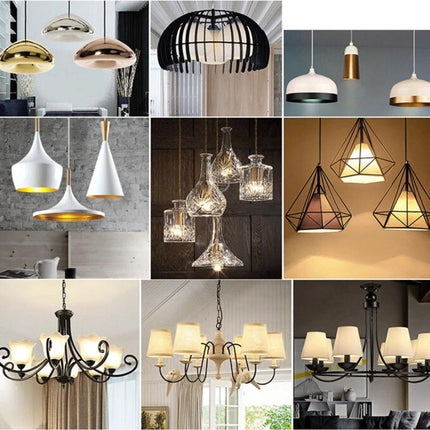 Apiciform Retro LED Bulb for Everyday Home Lighting showcased among varied pendant and chandelier fixtures for versatile warm home lighting